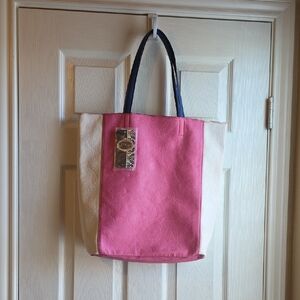 Pink and Cream Tote Bag